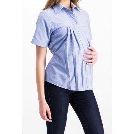 Blusa Casual Maternidad Gabardina Oxford 100% Algodón