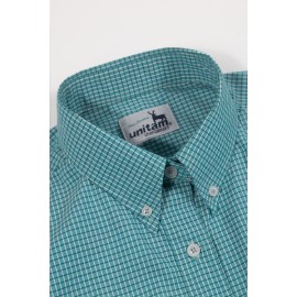 Camisa Ejecutiva Cuadros Manhattan 50% Pol. 50% Alg.