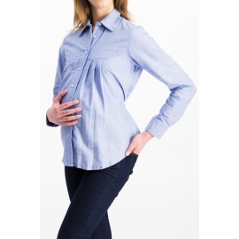 Blusa Casual Maternidad Gabardina Oxford 100% Algodón